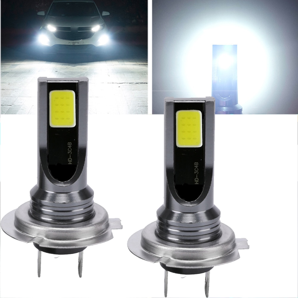 2PCS H7 LED Headlight Fog Light Replace Cob Car Bulbs Beam Hi/Low Kit Canbus Error Free Driving Lamp Bulbs