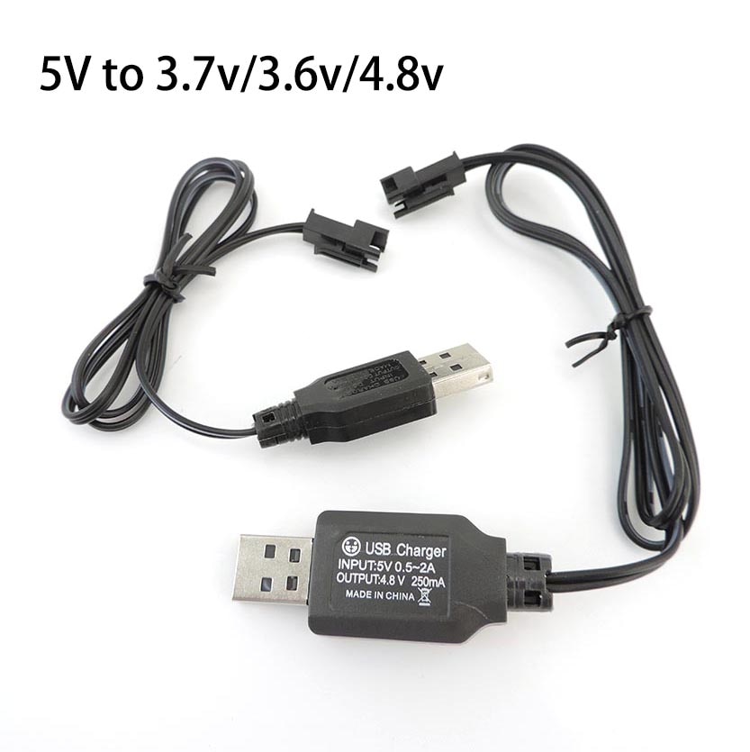 5V to 3.6V 3.7V 3.8V 250mA NiMh/NiCd Battery USB power Charger Cable SM 2P Forward Plug for Remote Control Car USB Charger Toy