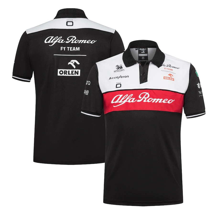 2022 Hot F1 Formula 1 Button Polo Shirt For Alfa Romeo Outdoor Racing Sports Lovers Casual Fashion Large Short Sleeve