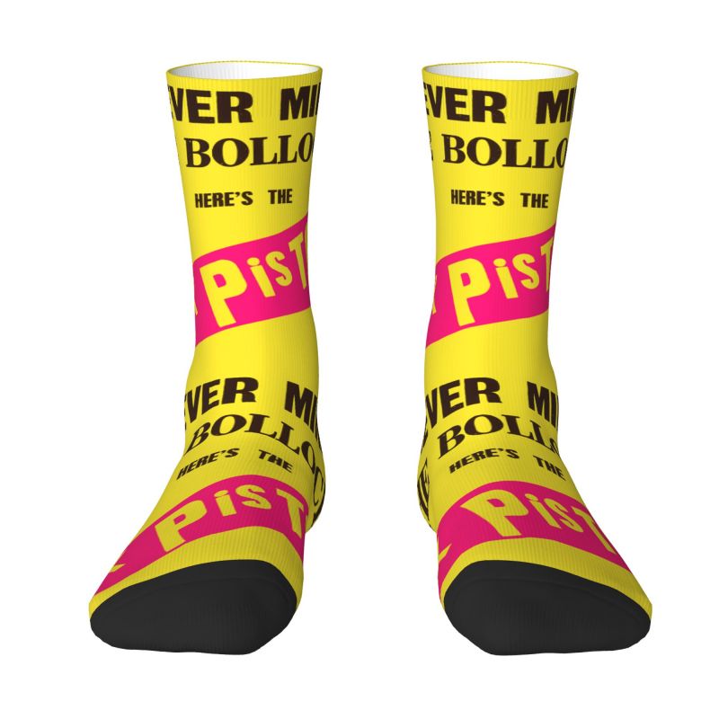 Cool Printing Sex Guns Socks for Women Men Stretch Summer Autumn Winter Heavy Metal Rock Band Printed Crew Socks
