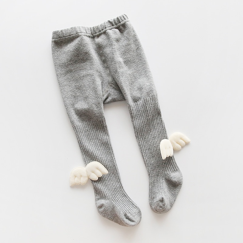 Baby Girls Tights With Wings Winter Autumn Warm Baby Girls Clothing Children Stockings 6-12 Months Solid Pantyhose