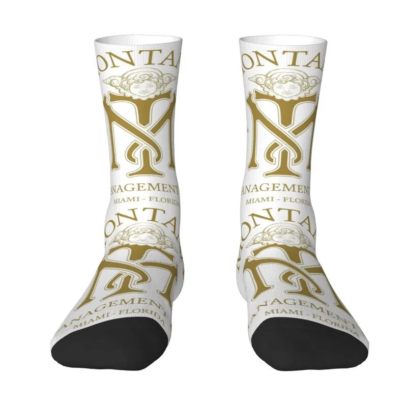 Fun Men's Scarface Movie Dress Socks Unisex Comfortable Warm 3D Printing Montana Management Crew Socks