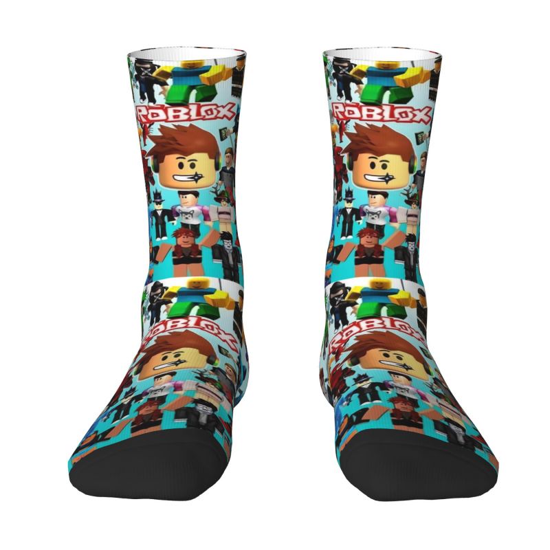 Cool Robloxs Video Games Socks Women Men Warm 3D Print Anime Cartoon Characters Sports Football Socks
