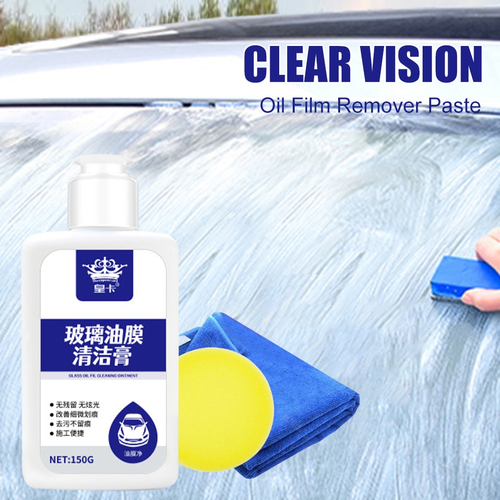 150g Car Glass Oil Film Removing Paste Auto Glass Film Coating Agent Waterproof Rainproof Anti-fog Glass Cleaner For Auto