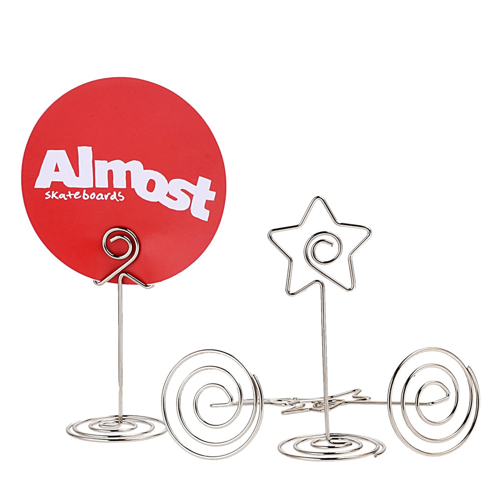 50PCS/Set Table Card Holder Memo Number Photo Clip Stand For Wedding Party Meetings Christmas Communion Star Shape
