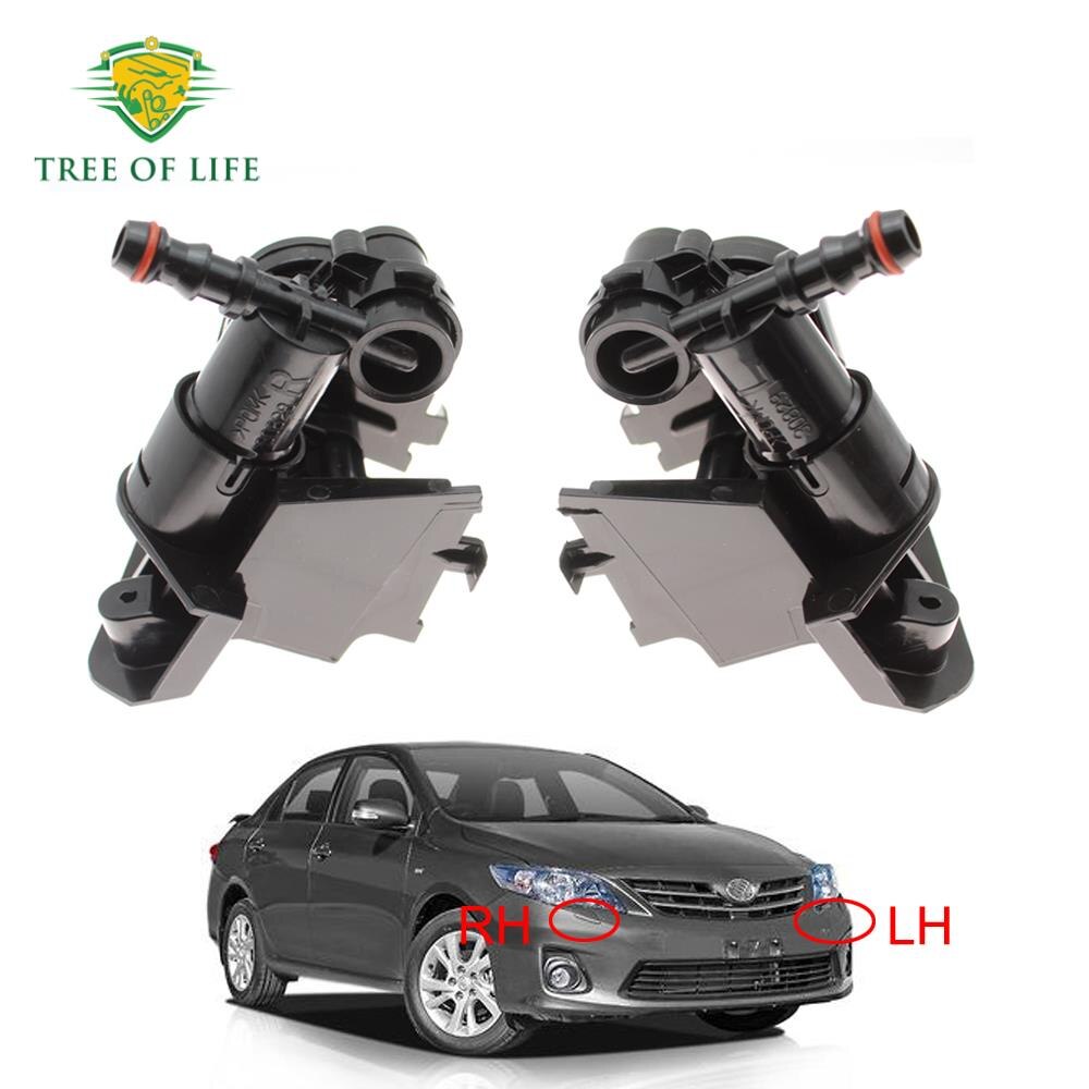 For Toyota Corolla 2010-2013 Front Left & Right Headlight Washer Jet Cylinder Spray Nozzle 85207-02100 (LH) & 85208-0210
