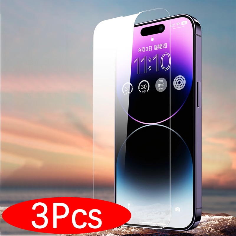 3pcs Tempered Glass Screen Protector HD For IPhone 14Plus 14ProMax 13Mini 13ProMax 12 Mini 12Pro Max IPhone 11 X XS 14 13 12 Pro