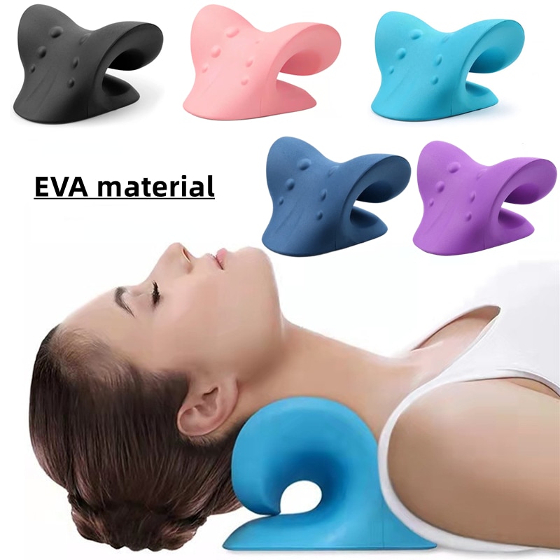 Cervical Spine Stretch Gravity Muscle Relaxation Traction Neck Stretcher Shoulder Massage Pillow Relieve Pain Spine Correction
