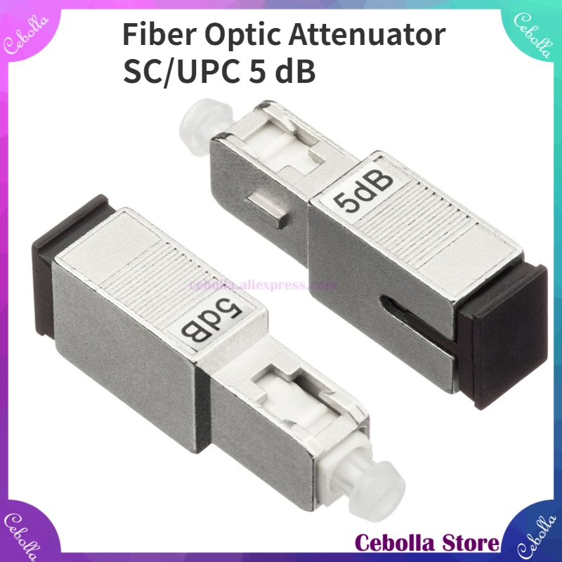 5PCS/lot SC UPC 5bd Simplex Mode Fiber Optic Attenuator SC 5 dB Metal Male Fiber Attenuator FTTH attenuator