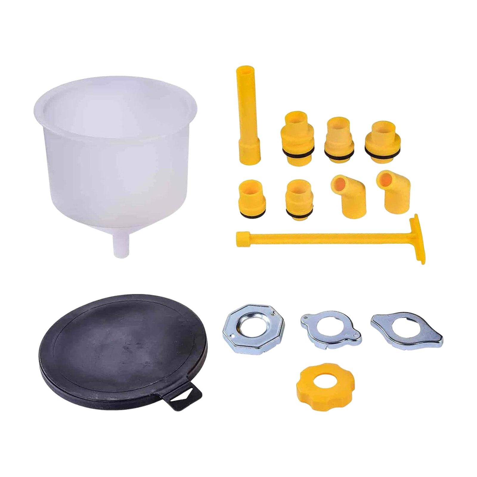 Vehicle Radiator Coolant Filling Funnel Set 15Pcs Easily Install Universal Cooling System Tool Durable Accessory Simple to Clean