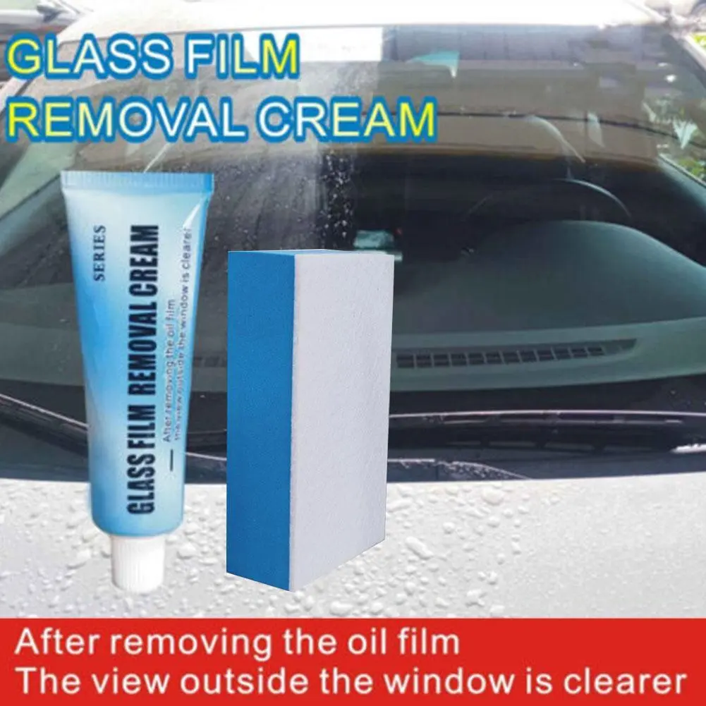 2PCS/SET Car Glass Film Removal Cream Oil Film Remover Car Cleaning Paste Windscreen Cleaner Wiper Car Windshield Window Cleaner