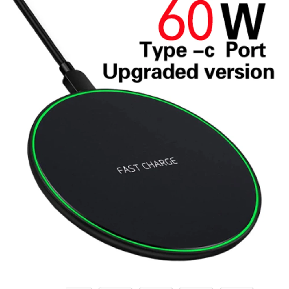 60w Wireless Charger Fast Charging Pad for Google Pixel 6 Pro OnePlus 9 Pro Blackview Airpods PD Macsafe Station Chargers