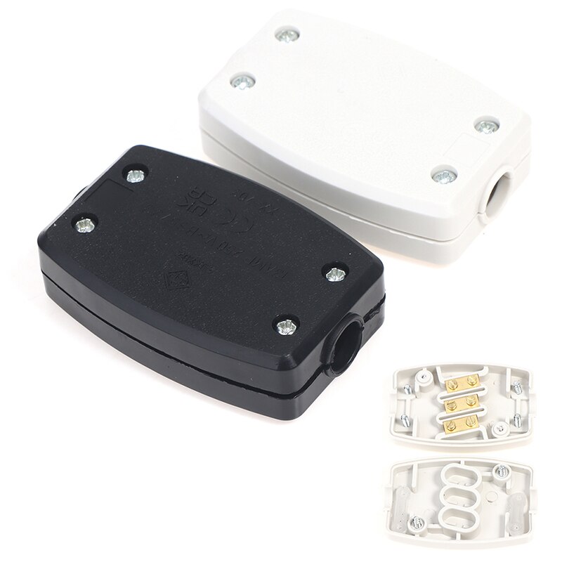 13A 250V Connector Box 3 Terminal Join Flex Cable Wire Mains Electrical Joiner