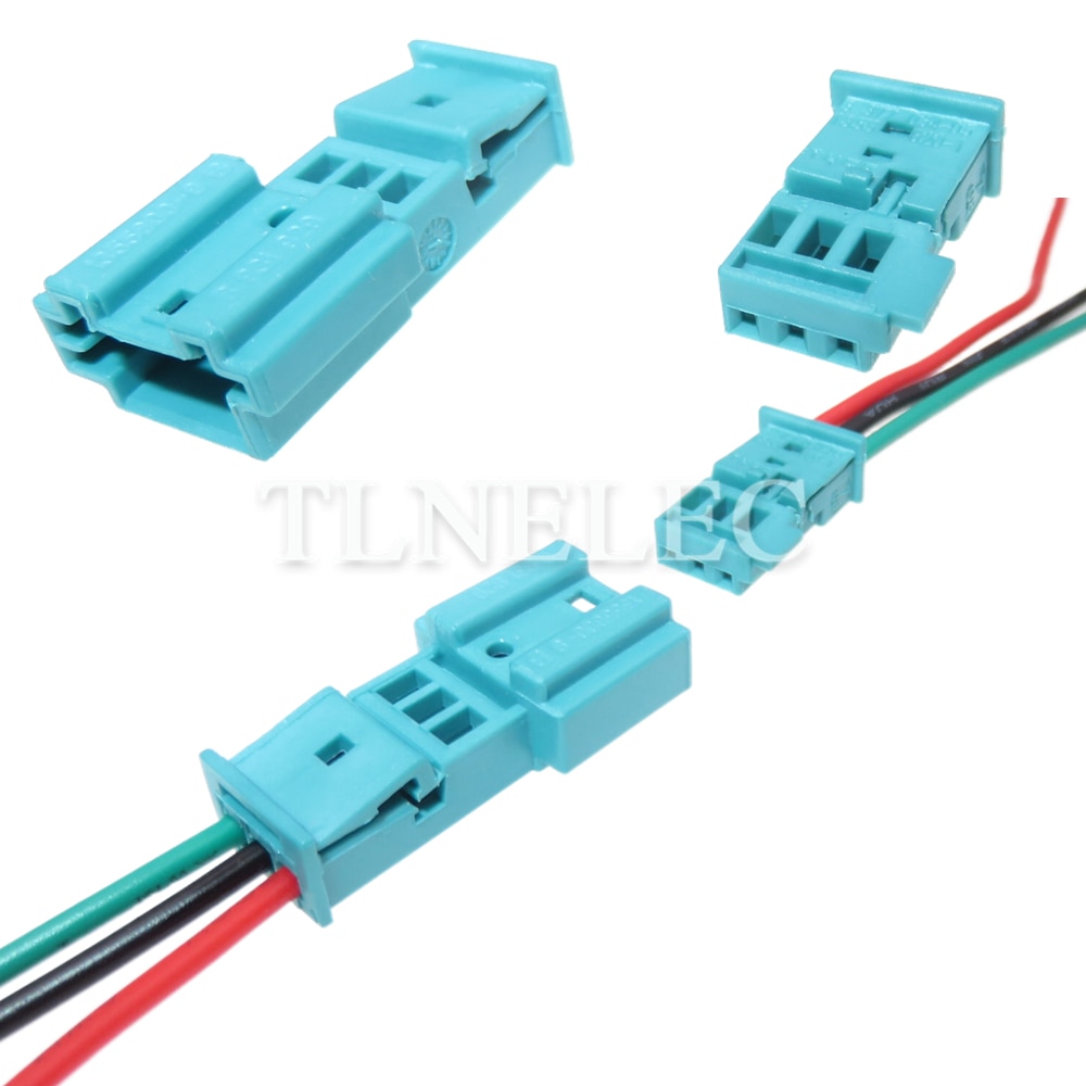 3 Pin Way Automobile Tweeter Cable Connector with Wires Auto Male Female Docking Sockets 1355600-9 1-1718346-1