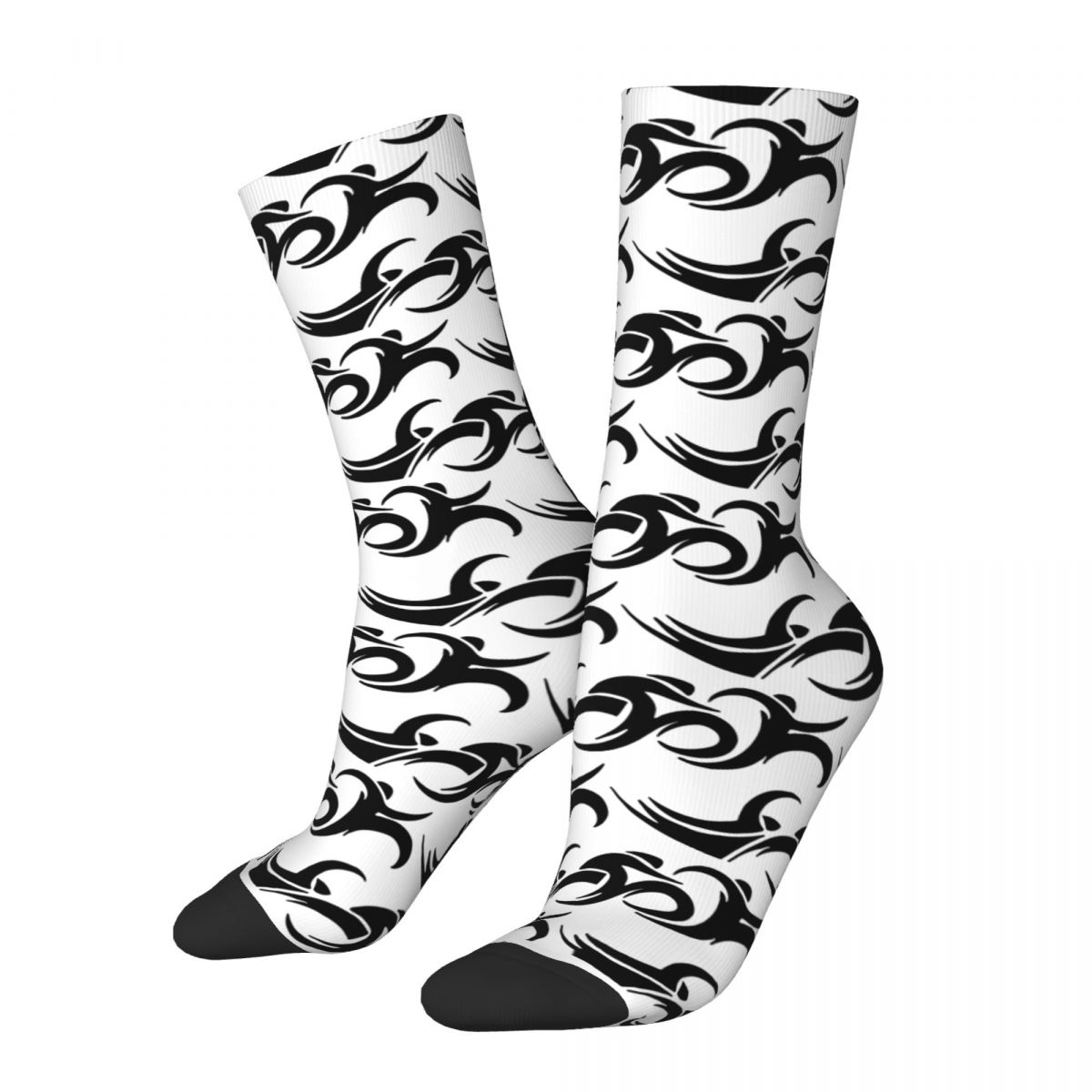 Colorful Triathlon Basketball Socks Triathlete Funny Race Run Bike Swimming Sport Gift Crew Socks for Women Men Breathable