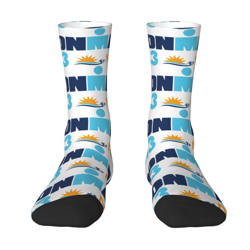 Fashion Men's Triathlon Dress Socks Unisex Warm Comfortable 3D Printed Crew Socks