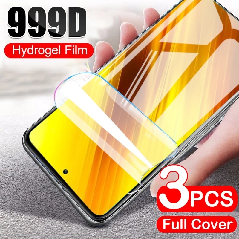 3PCS For Xiaomi Poco X4 Pro 5G film For Poco X4 Pro Hydrogel Film Full Screen Protector For Poco M3 M4 X3 X4 Pro film