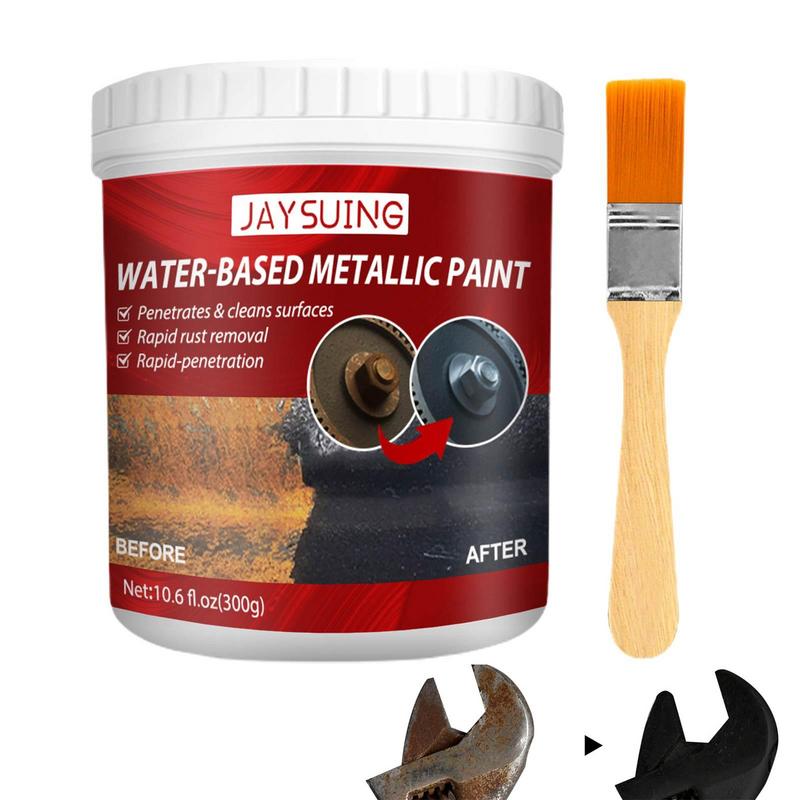Car Water-Based Metallic Paint 300g Metal Rust Remover With Brush Quick Dry Car Coating Primer Rust Inhibitor For Car Rust
