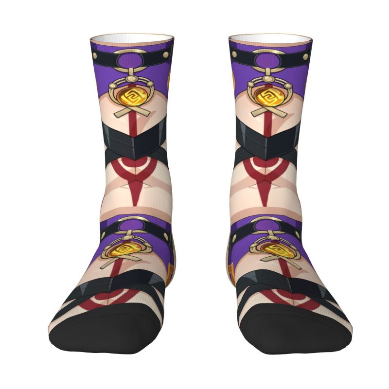 Arataki Itto Genshin Impact Mens Crew Socks Unisex Fashion 3D Print Dress Socks
