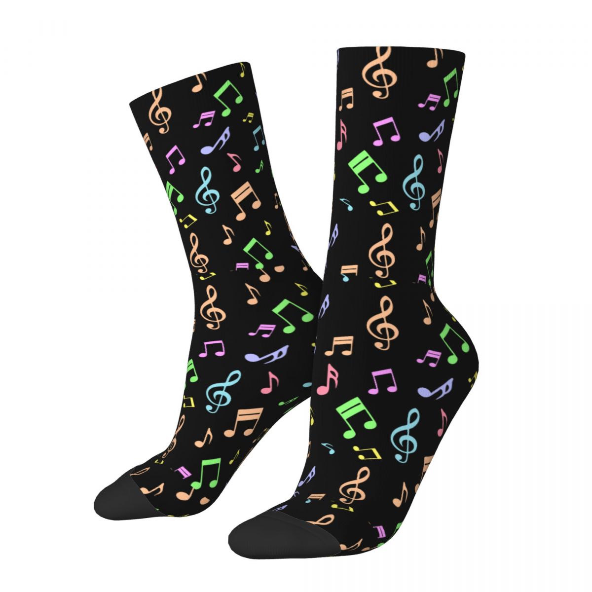 New Men's Socks Crazy Cute And Colorful Music Notes Pattern Sock High Quality Women Stockings Spring Summer Autumn Winter