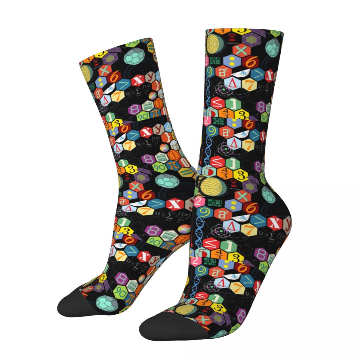 Happy Funny Male Men Socks Harajuku Math In Black Science Sock Sport Women Sock Spring Summer Autumn Winter