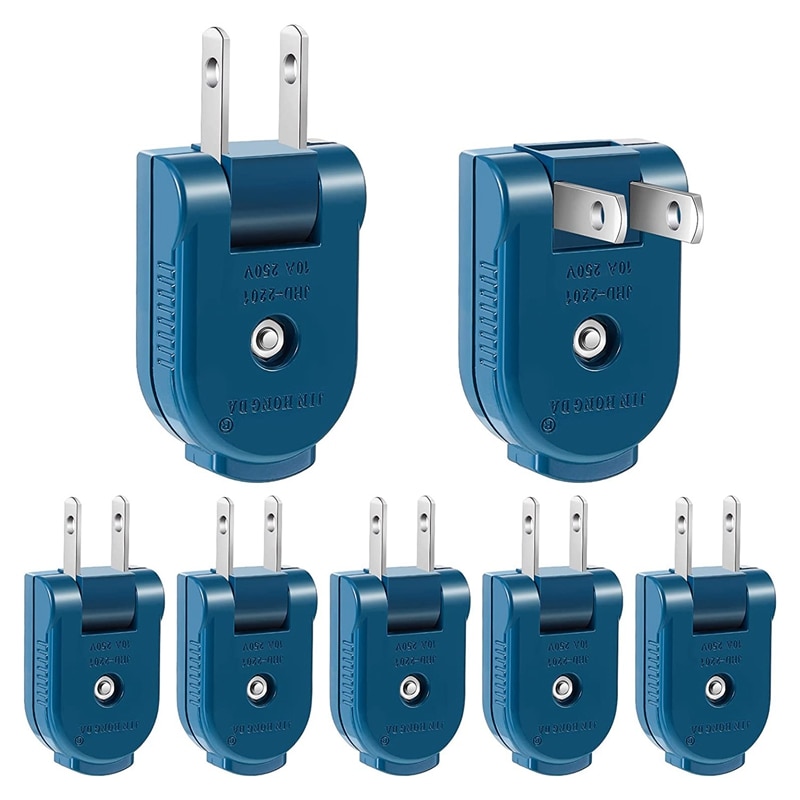 1Set Extension Cord Plug Replacement 2 Prong Electric Plug Rotatable Electrical Plug Extension Cord US Plug