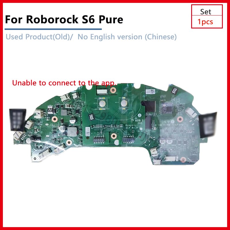 Original Motherboard For Xiaomi Roborock S6 Pure Replacement Parts Robot Vacuum Cleaner Home Accessories(No English version)