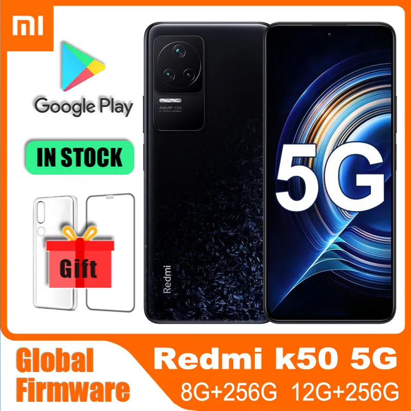 Global rom Original Xiaomi Redmi K50 5G Smartphone Dimensity 8100 Octa Core 5500mAh Battery 67W Fast Charging 48MP used phone