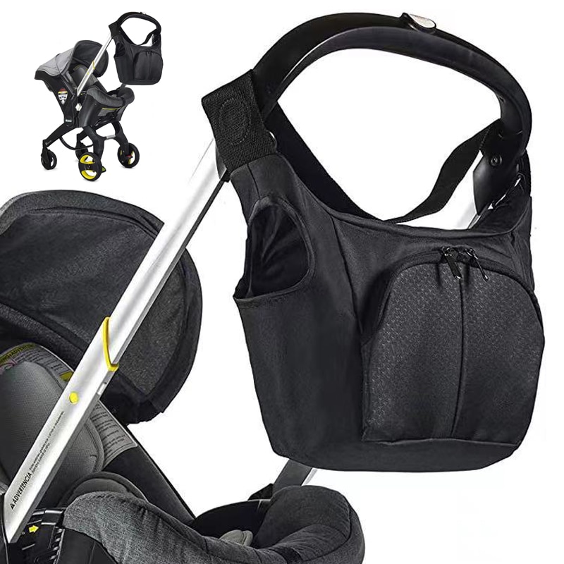 mommy storage bag for doona Stroller accessories portable diaper bag compatible with stroller black waterproof storage bag