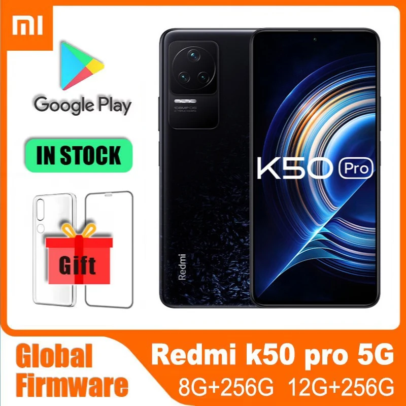 Global rom Smartphone Global Rom Xiaomi Redmi K50 Pro 5G MTK Dimensity 9000 Octa Core 6.67 120W Fast Charging 5000mAh used phone