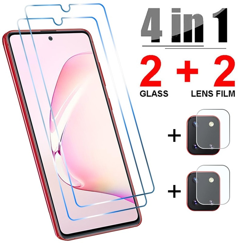 4IN1 Tempered Glass for Samsung S22 A52 A32 A12 A72 A22 A50 A51 Plus Glass for galaxy A52S A71 A21S A11 A70 A40 A30 S A20S A10e