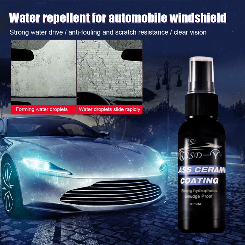 Windows Waterproof Rainproof Nano Hydrophobic Coating 50ml Automobile Windshield Water Repellent Car Coating