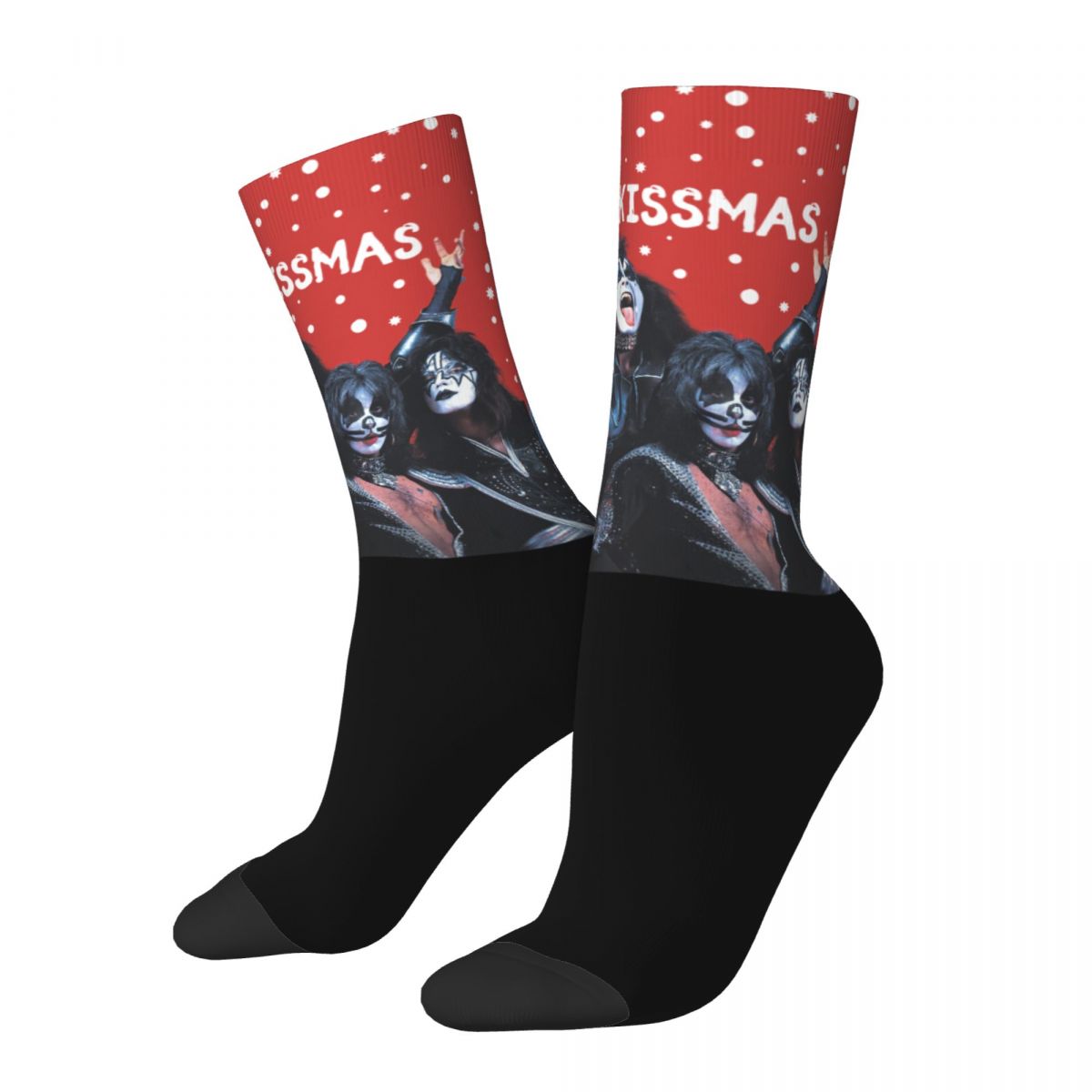 Merry Kissmas KISS Socks Men's Women's Polyester Casual Socks Crazy Spring Summer Autumn Winter Socks Gifts