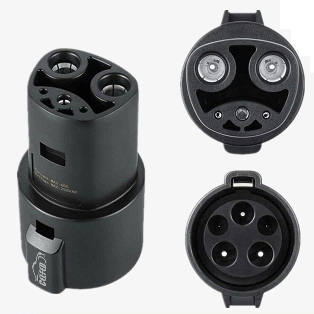CELFED Max 60A EV Charger Converter Type 1 to Tesla Adapter J1772 for Electric Car