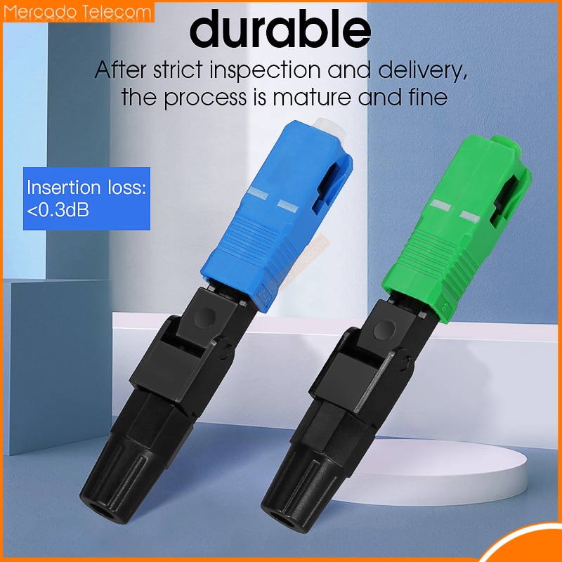 50/100pcs SC UPC/APC Single Mode Fiber Optic Fast Connector SC Quick Connector FTTH Tool Cold Connection Optical Adapter