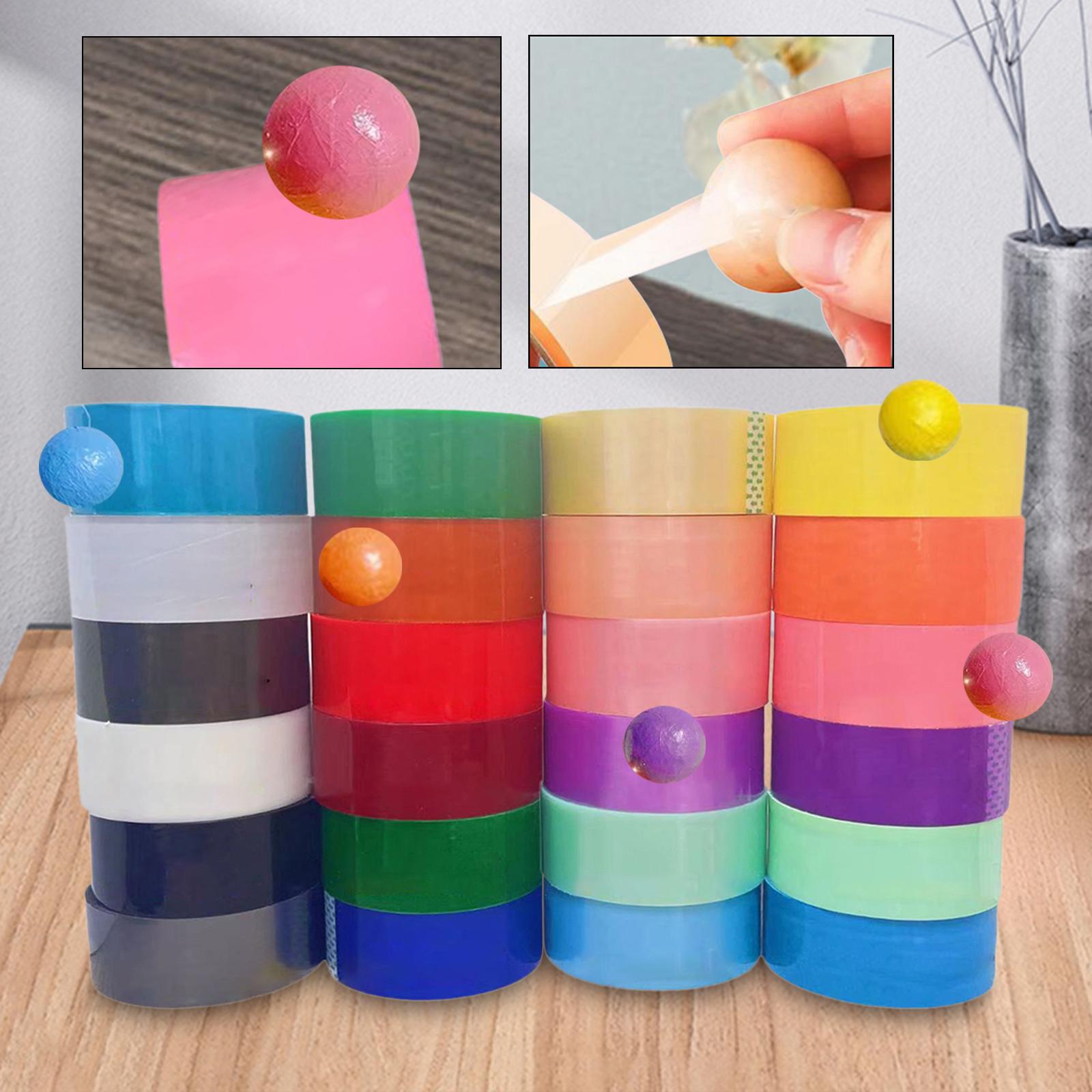 24x Sticky Ball Tapes Decompression Toys Sensory Toy Handmade Game Educational Toys Colorful Colored Ball Tape for Card Making