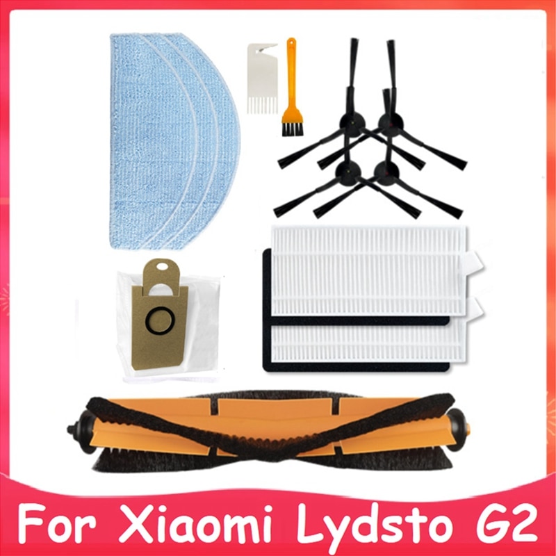 13Pcs For Xiaomi Lydsto G2 Robot Vacuum Cleaner Replacement Spare Part Main Side Brush HEPA Filter Mop Cloth Dust Bag A
