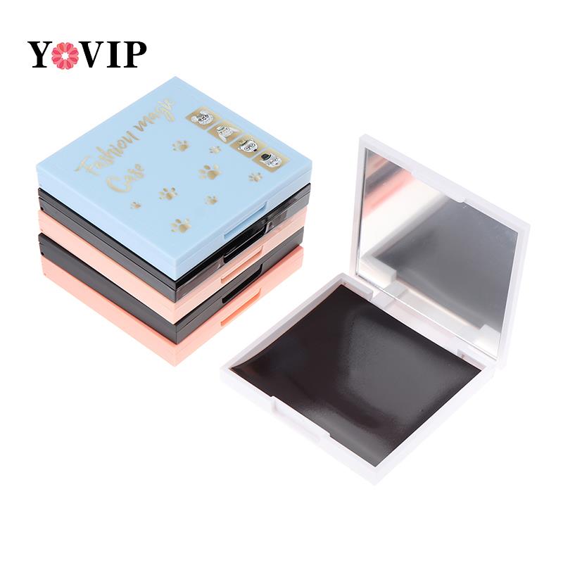 9 Grids Magnetic Palette Eye Makeup Storage Box With Mirror Empty Eyeshadow Dish For Women Girls