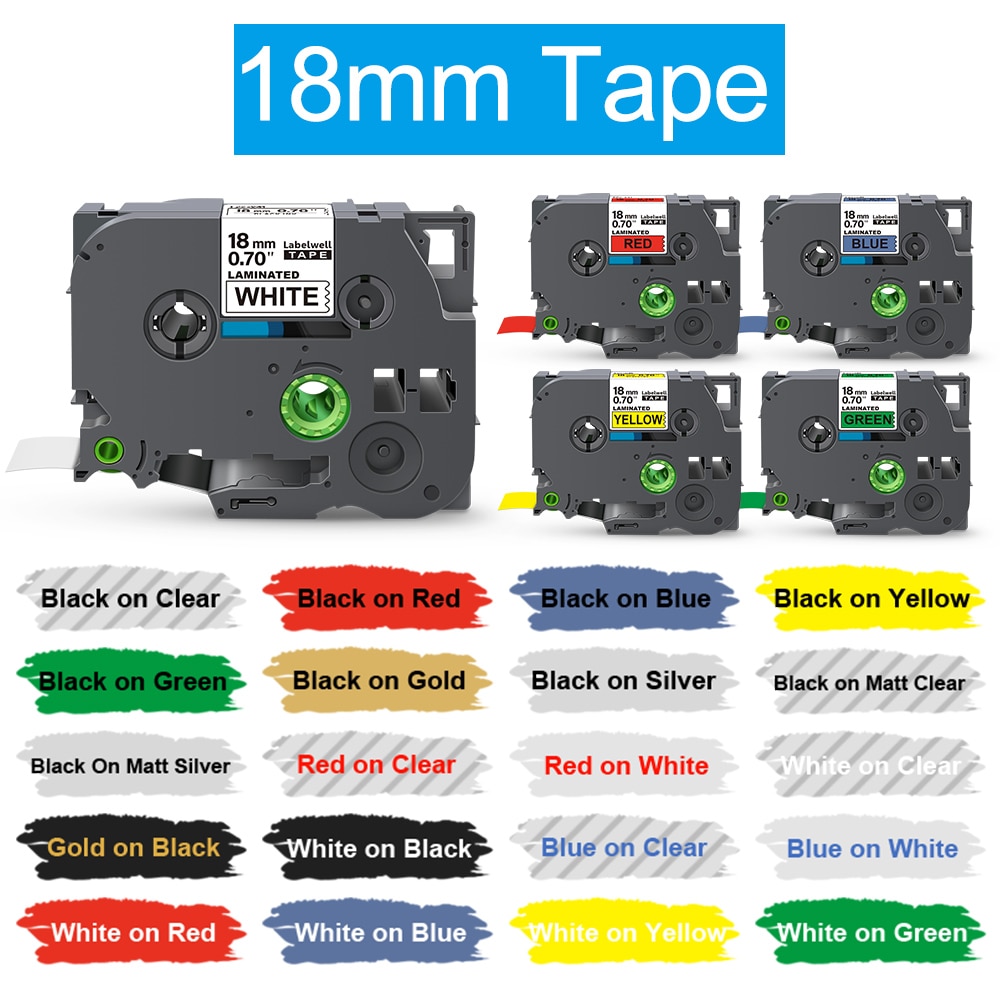 18mm 241 Tape Compatible for Brother 241 141 441 541 641 741 841 Label Tape 344 345 for Brother P-Touch PT-D400 Label Printer