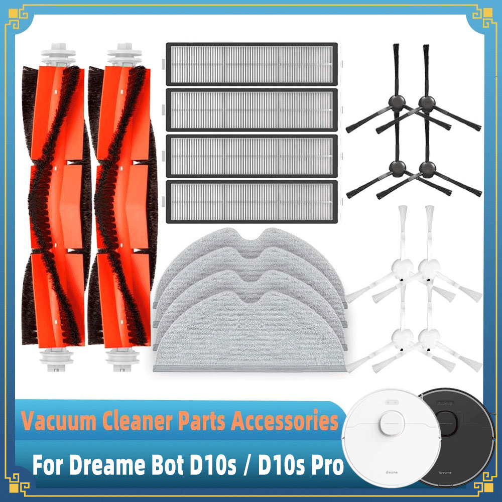 For Dreame Bot D10s / D10s Pro Robot Vacuum Cleaner Replacement Spare Part Main Side Brush Hepa Filter Mop Pad Accessory
