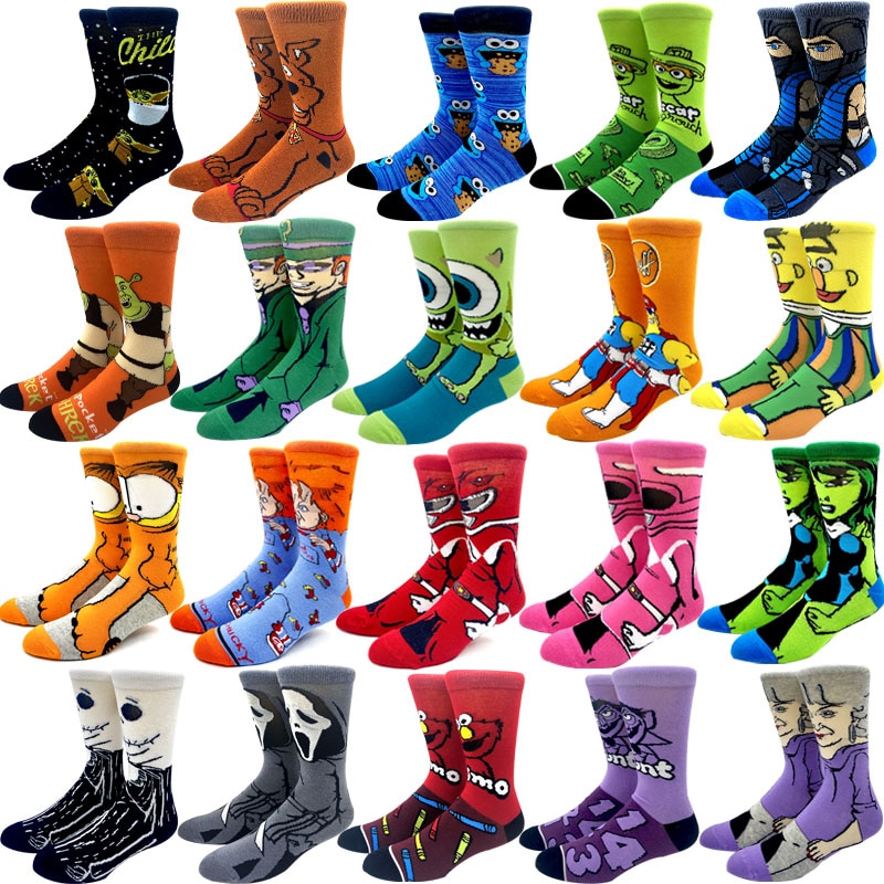 2023 New Arrival Anime women men socks Long Socks Men‘s Knee-High Cosplay Sock Adult Personality Hip Hop harajuku funny socks