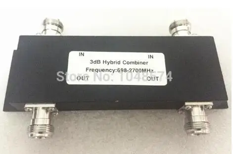 4G 698-2700Mhz 2 in 2 out Hybrid Combiner 3dB Hybrid Coupler N female connector