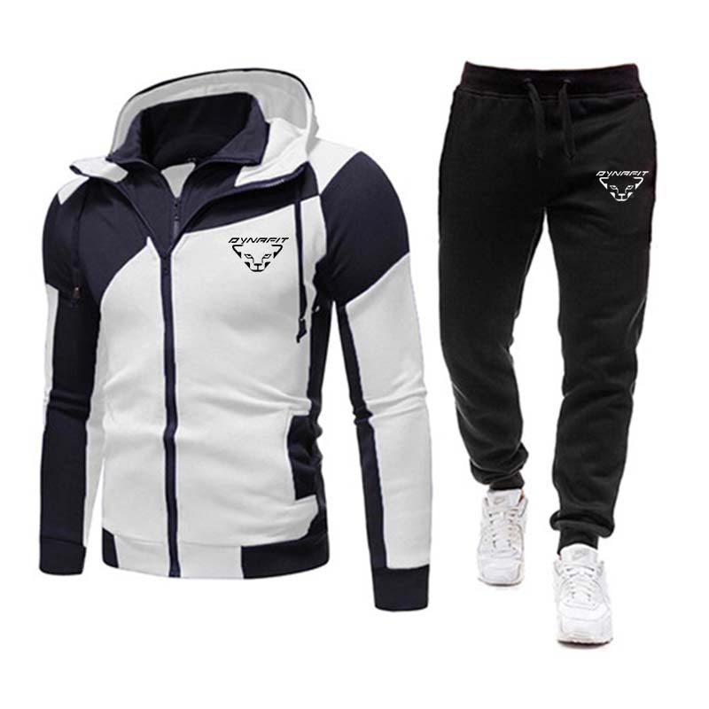 Brand Spring and Autumn NAUTICA Fashion Hooded Double Zipper Sweater Casual Sportswear Men's Suit Clothes + Pants Clothing