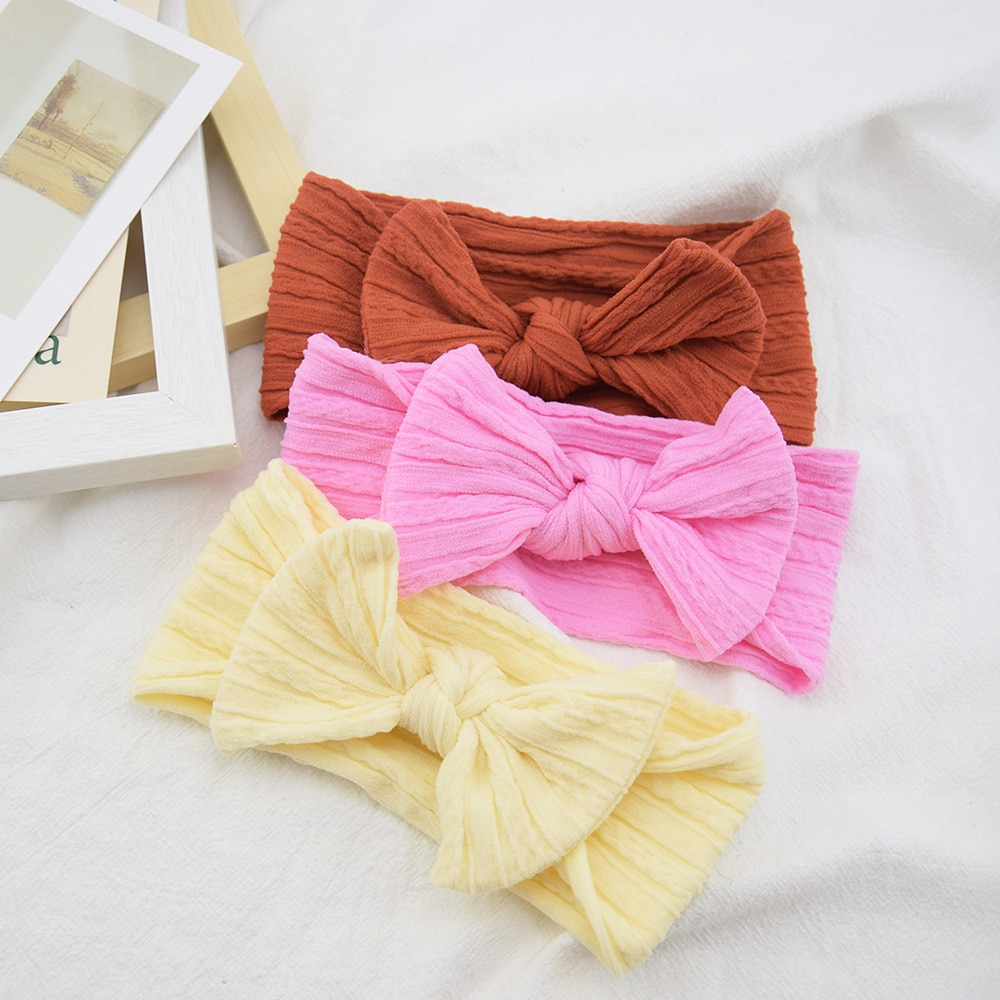 New Baby Soft Nylon Headband Children's Headwear Baby Bow Headband Girl Headscarf Baby Girl Headbands Baby Girl Accessories