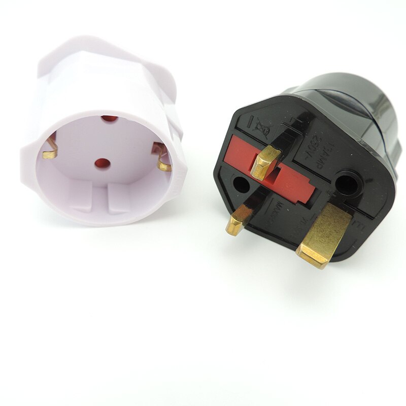 13A 250V Copper EU Korea Germany France Russia To HK UK Universal Power Adapter Fused Plug Singapore Malaysia Converter Type G