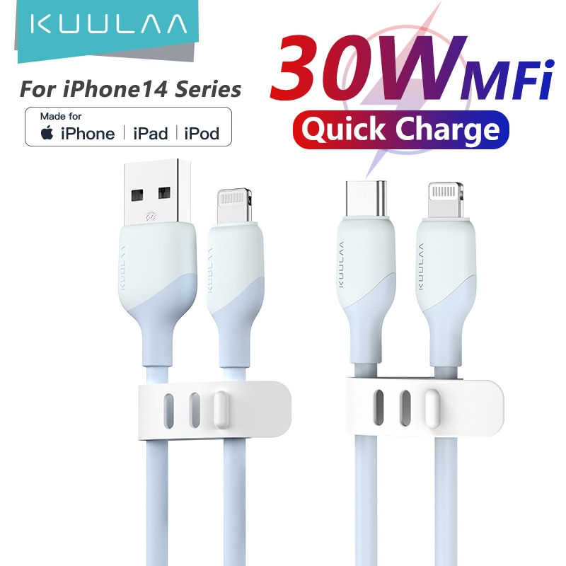 KUULAA USB C to Lightning MFi Cable for iPhone Fast Charging Cable PD 30W USB Type C For iPhone 14 13 12 12 11 Pro Max X XS XR 8