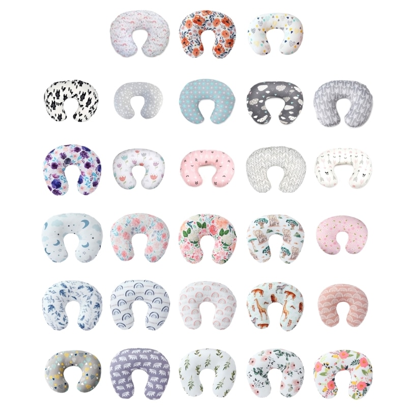Removable Nursing Pillow Cover Newborn Bedding U-Shape Nursing Pillow Covers Lovely Printed Breastfeeding Pillow Cover Dropship
