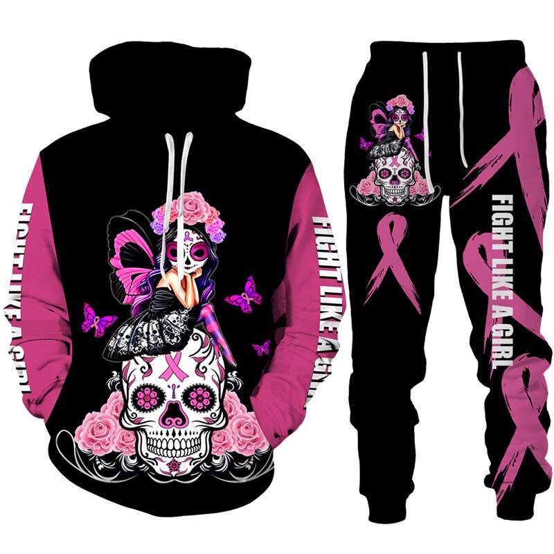 Novelty Skull Rose Girl 3D Print Unisex Hoodie/Pants/Set Punk Hip Hop Style Tracksuit Sportswear Fashion Women Men Jogging Suits
