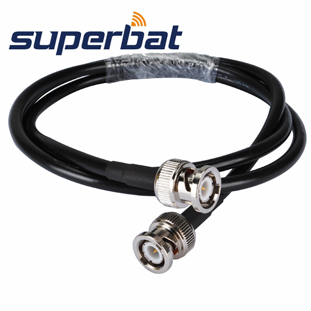 Superbat BNC Plug to Male RF Pigtail Cable KSR195 2M RF Coaxial Cable for 3G/4G Wireless
