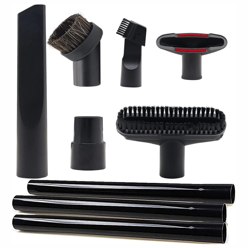 9 Pcs Attachments Parts Fit For Shopvac Accessories 1 1/4 Inch - 3 Pcs Vacuum Extension Wand, 32Mm & 35Mm Vacuum Hose Adapte